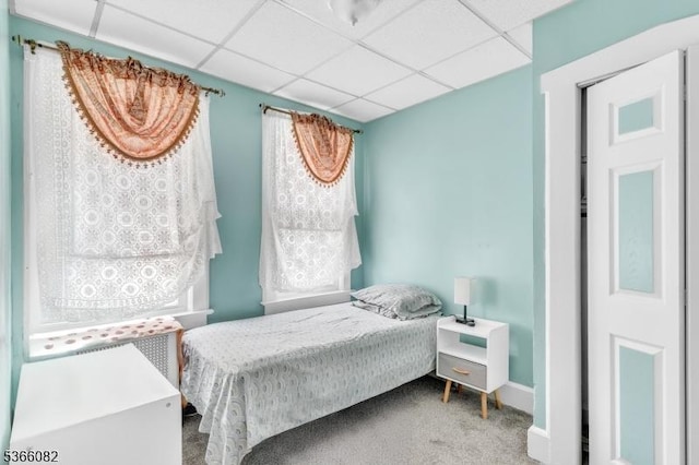 1432 Munn Ave, Hillside Twp, NJ 07205 - bedroom featuring carpet and a paneled ceiling