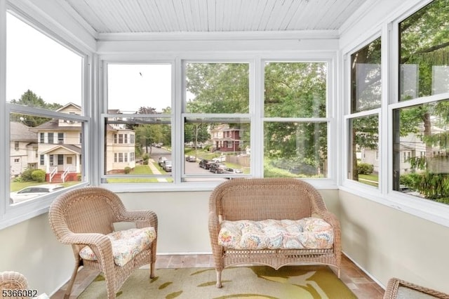 1432 Munn Ave, Hillside Twp, NJ 07205 - sunroom with healthy amount of natural light and wood ceiling