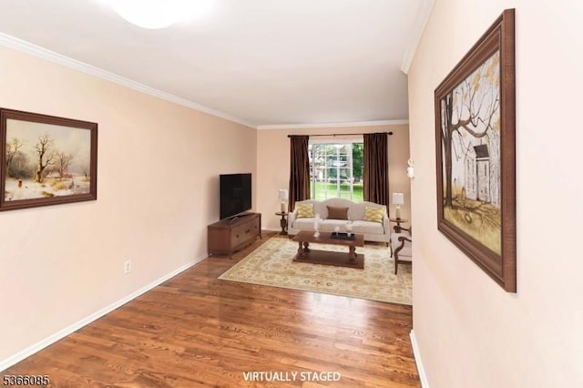 167 Riva Dr, Mansfield Twp, NJ 07840 - living area with crown molding and wood finished floors