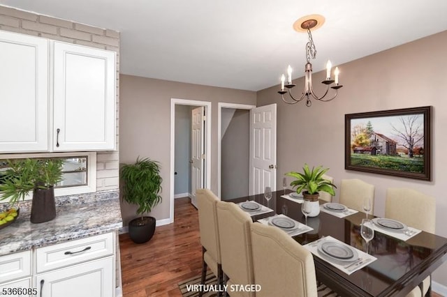 167 Riva Dr, Mansfield Twp, NJ 07840 - dining room with a chandelier and wood finished floors