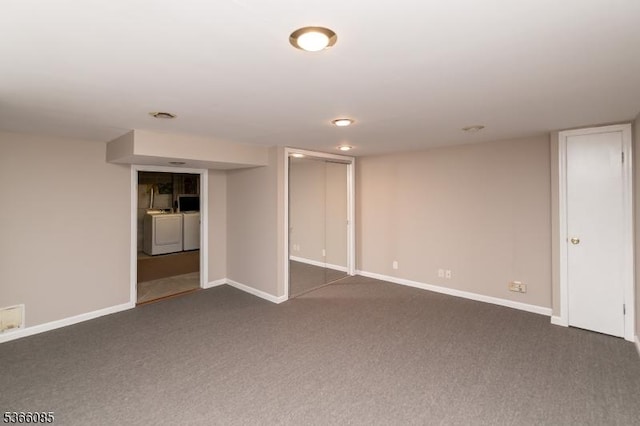 167 Riva Dr, Mansfield Twp, NJ 07840 - finished below grade area with separate washer and dryer and dark carpet