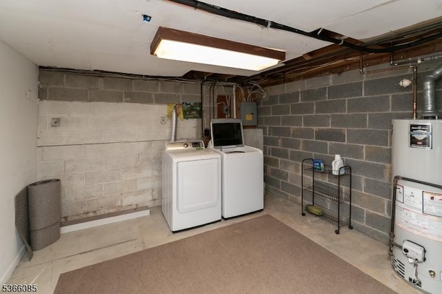 167 Riva Dr, Mansfield Twp, NJ 07840 - unfinished below grade area with gas water heater, separate washer and dryer, and electric panel