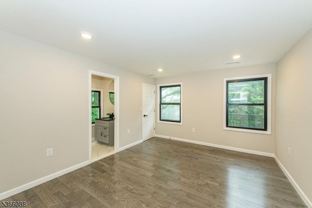 24 Hillcrest Rd, Mountain Lakes Boro, NJ 07046 - empty room featuring dark wood finished floors and recessed lighting