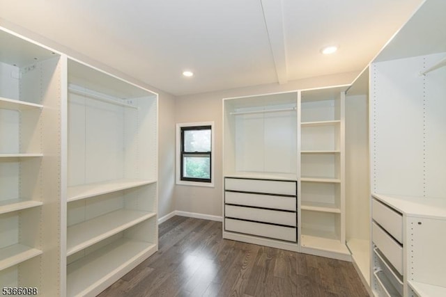24 Hillcrest Rd, Mountain Lakes Boro, NJ 07046 - spacious closet with dark wood-style floors
