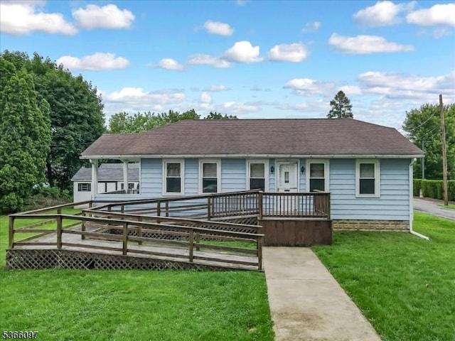 159 Aurora St, Lopatcong Twp, NJ 08865 - ranch-style home featuring a front yard and a shingled roof