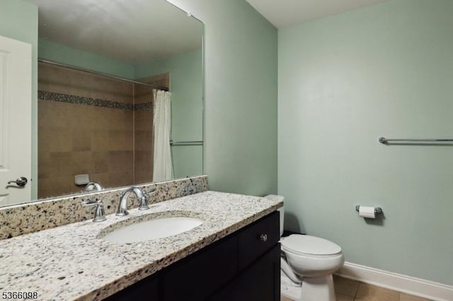 28 Elston Ct Unit 28, Wanaque Boro, NJ 07420 - bathroom featuring tile patterned floors, vanity, and a shower with shower curtain