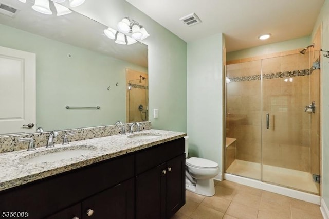 28 Elston Ct Unit 28, Wanaque Boro, NJ 07420 - full bath featuring a shower stall, tile patterned floors, and double vanity
