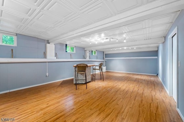 1 Lee Hill Rd, Byram Twp, NJ 07821 - rec room with light wood-style floors and baseboards
