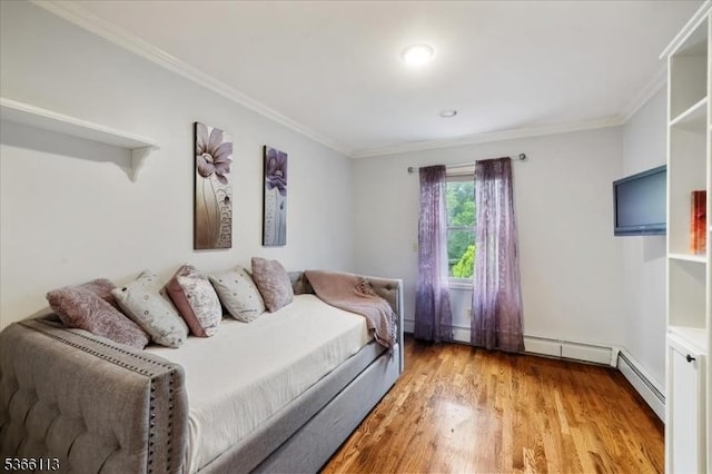 19 Elm St, Wanaque Boro, NJ 07420 - bedroom featuring ornamental molding and wood finished floors