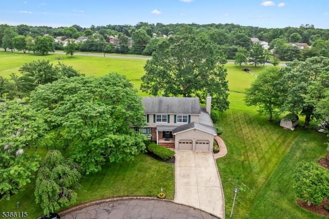 10 Cedarview Ct, Hillsborough Twp, NJ 08844 - view from above of property with a tree filled landscape
