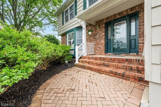 10 Cedarview Ct, Hillsborough Twp, NJ 08844 - doorway to property with brick siding
