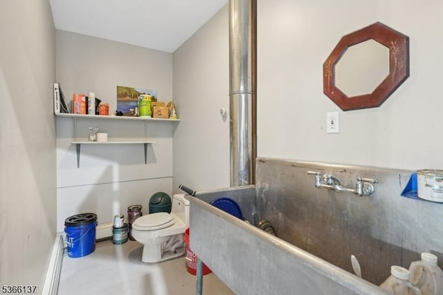 4 Knollwood Ln, Hardyston Twp, NJ 07460 - half bath featuring toilet and finished concrete floors