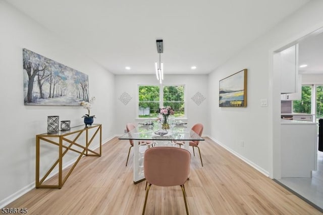 463 Garretson Rd, Bridgewater Twp, NJ 08807 - dining area with light wood-style floors, healthy amount of natural light, and recessed lighting