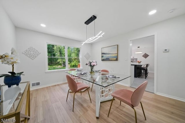 463 Garretson Rd, Bridgewater Twp, NJ 08807 - dining area featuring light wood-style flooring and recessed lighting