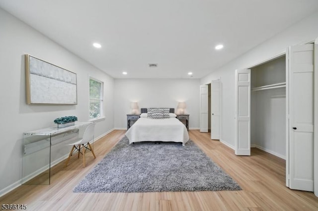 463 Garretson Rd, Bridgewater Twp, NJ 08807 - bedroom with light wood finished floors and recessed lighting
