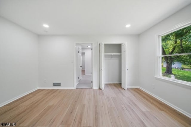 463 Garretson Rd, Bridgewater Twp, NJ 08807 - unfurnished bedroom featuring light wood-type flooring, recessed lighting, and a closet