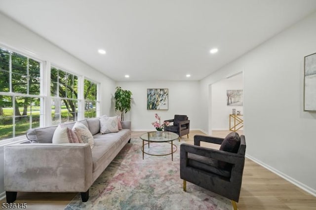 463 Garretson Rd, Bridgewater Twp, NJ 08807 - living area featuring light wood-style flooring and recessed lighting