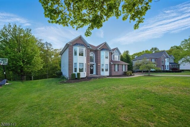 43 Saunders Ln, Mount Olive Twp, NJ 07840 - view of front facade with a front yard