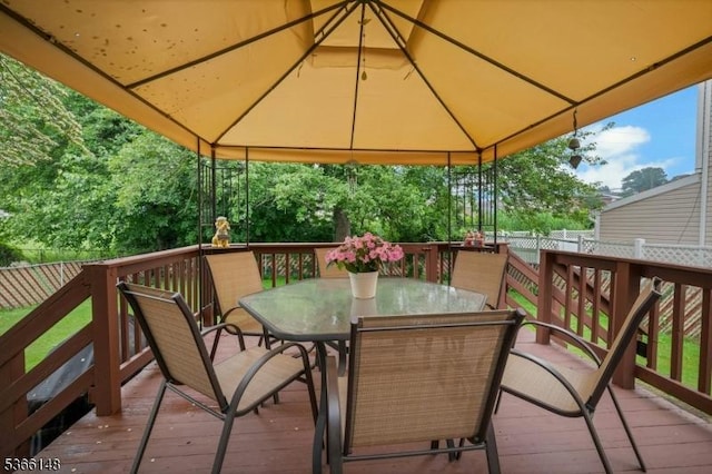 26 Mitchell St, Belleville Twp, NJ 07109 - deck featuring outdoor dining area and a gazebo