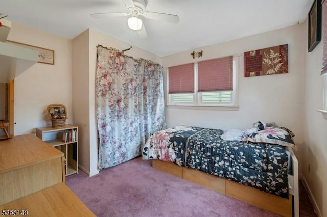 26 Mitchell St, Belleville Twp, NJ 07109 - carpeted bedroom with ceiling fan and baseboards