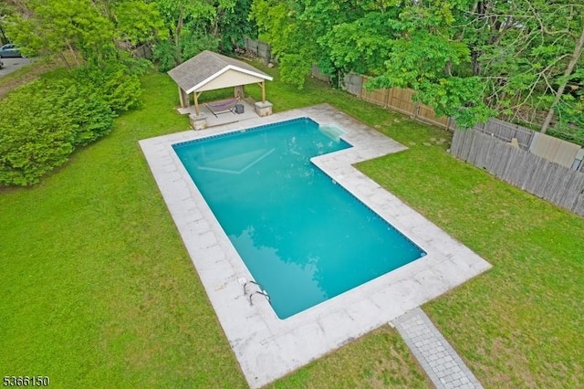 52 E Ave, Washington Twp, NJ 07840 - view of swimming pool with a gazebo and a fenced backyard