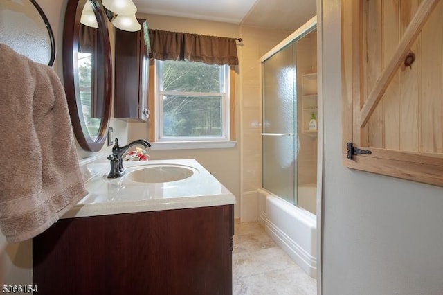 105 Rolling Acres Dr, Hampton Twp, NJ 07860 - bathroom with vanity and enclosed tub / shower combo