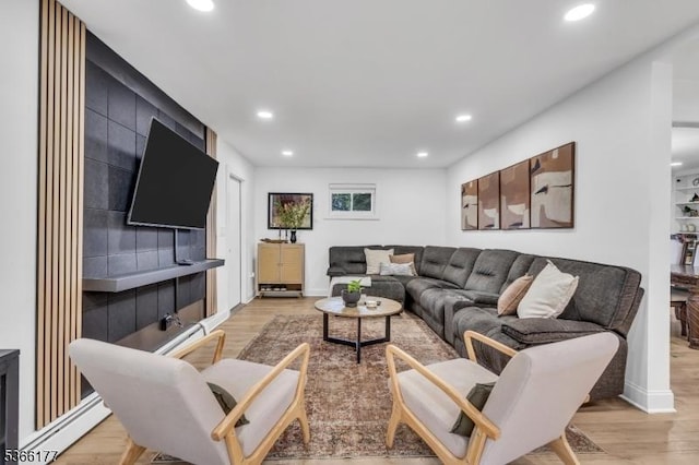 24 Roxbury Dr, Roxbury Twp, NJ 07847 - living room with recessed lighting and light wood-style floors