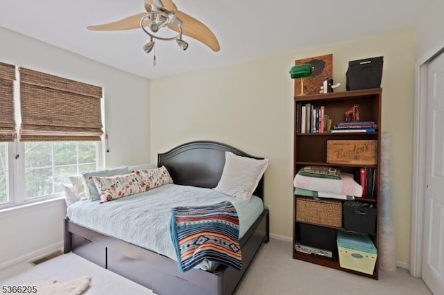 1305 S Branch Dr, Readington Twp, NJ 08889 - bedroom with carpet and a ceiling fan