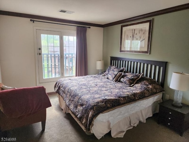 1-23 Pine Cres Unit 23, Vernon Twp, NJ 07462 - bedroom with carpet floors and ornamental molding