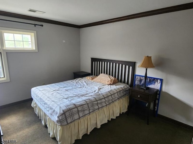 1-23 Pine Cres Unit 23, Vernon Twp, NJ 07462 - bedroom with crown molding and dark colored carpet