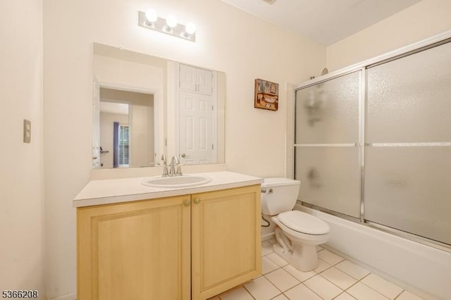 2112 Schindler Ln, Wayne Twp, NJ 07470 - bathroom featuring vanity, combined bath / shower with glass door, and tile patterned flooring