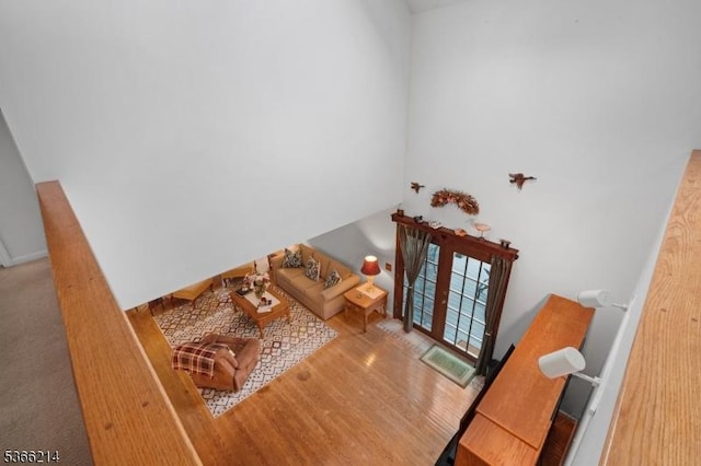 33 Kings Hwy, Washington Twp, NJ 07853 - stairway with a towering ceiling and wood finished floors