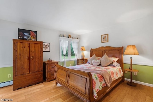 33 Kings Hwy, Washington Twp, NJ 07853 - bedroom featuring wood finished floors and a baseboard heating unit