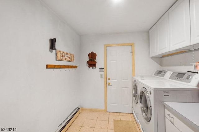33 Kings Hwy, Washington Twp, NJ 07853 - laundry room with cabinet space, separate washer and dryer, and light tile patterned floors