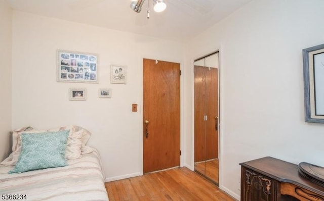 856 Colonial Arms Rd, Union Twp, NJ 07083 - bedroom featuring light wood-style floors and a ceiling fan