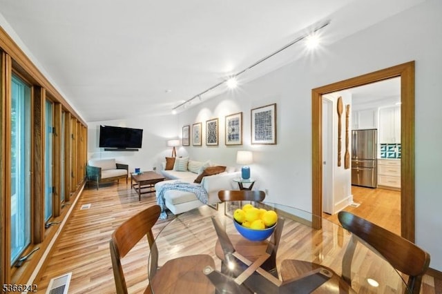 86 Riverside Dr, Denville Twp, NJ 07834 - living area featuring light wood-style floors and track lighting