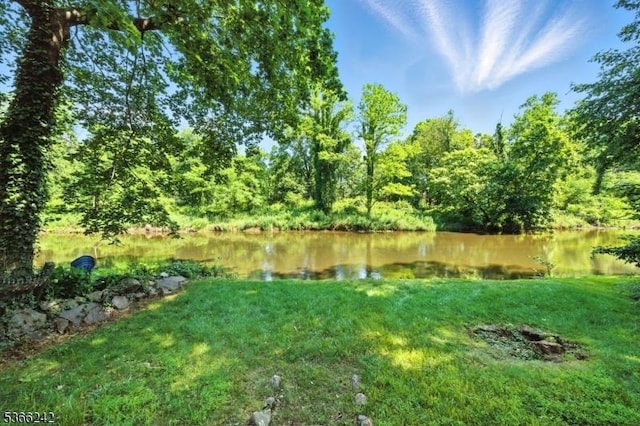 86 Riverside Dr, Denville Twp, NJ 07834 - view of grassy yard featuring a water view