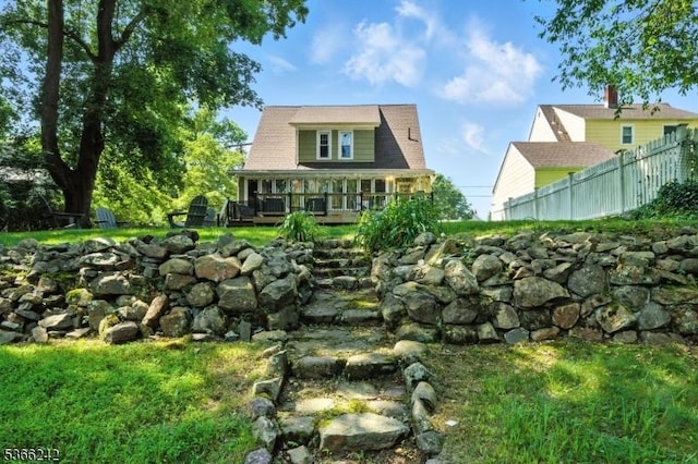 86 Riverside Dr, Denville Twp, NJ 07834 - back of house with a wooden deck