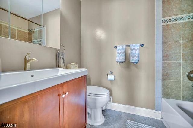 2904 Pinhorn Dr, Bridgewater Twp, NJ 08807 - full bath featuring tile patterned floors, vanity, and shower / bathtub combination