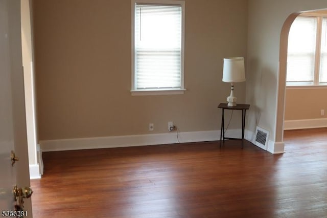 2132 Alberta Ave, Linden City, NJ 07036 - unfurnished room featuring arched walkways and wood finished floors