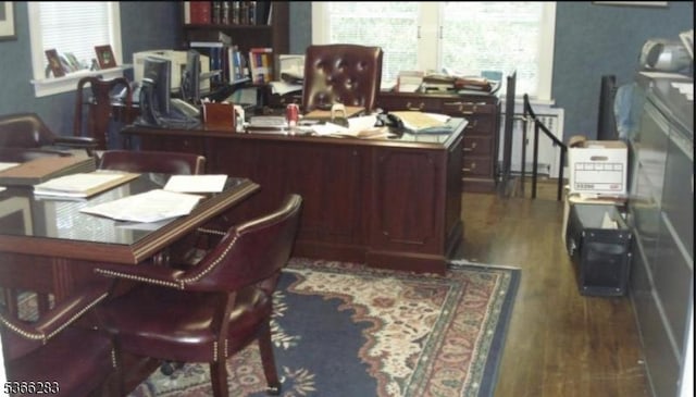 51 High St, Newton Town, NJ 07860 - office area with wood finished floors and plenty of natural light