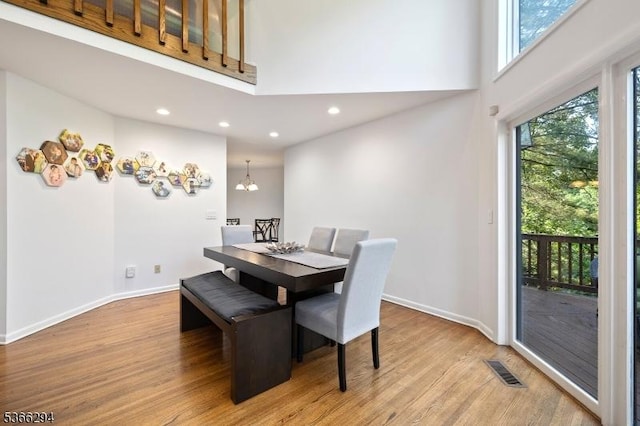 29 Stonegate Dr, Watchung Boro, NJ 07069 - dining room with light wood-style flooring, recessed lighting, and a high ceiling