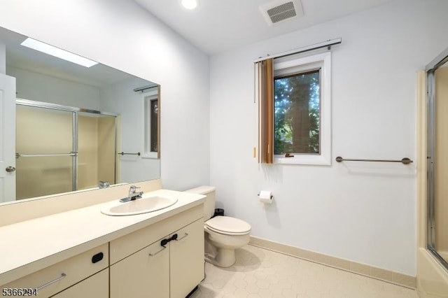 29 Stonegate Dr, Watchung Boro, NJ 07069 - full bathroom with a shower with door, vanity, tile patterned flooring, and recessed lighting