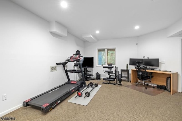 29 Stonegate Dr, Watchung Boro, NJ 07069 - workout area featuring recessed lighting and carpet flooring