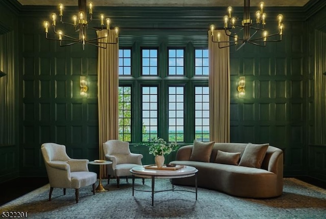 41 Abby Rd, Peapack Gladstone Boro, NJ 07977 - sitting room featuring a chandelier