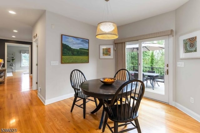 8 Forest Dr, Morris Twp, NJ 07960 - dining area with light wood-type flooring and recessed lighting