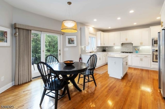 8 Forest Dr, Morris Twp, NJ 07960 - dining area featuring plenty of natural light, light wood finished floors, and recessed lighting