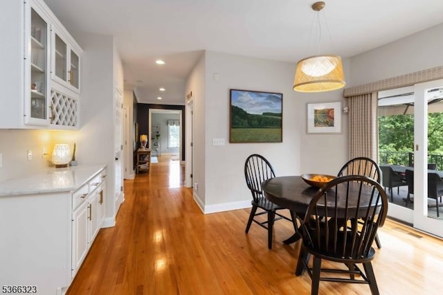 8 Forest Dr, Morris Twp, NJ 07960 - dining area with light wood-style flooring and recessed lighting