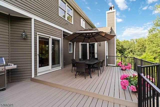 8 Forest Dr, Morris Twp, NJ 07960 - wooden terrace with outdoor dining area