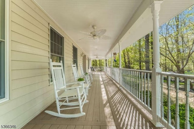 1 Craig Rd, Clinton Twp, NJ 08801 - porch featuring ceiling fan